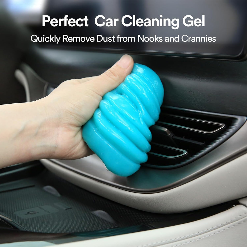 Car Cleaning Gel Car Cleaning Putty Car Putty Auto Detailing Tools Car Slime Cleaner Dust Cleaning Gel for Car Interior Cleaner Car Cleaning Supplies Cleaning Kit Car Accessories Blue 2Pack