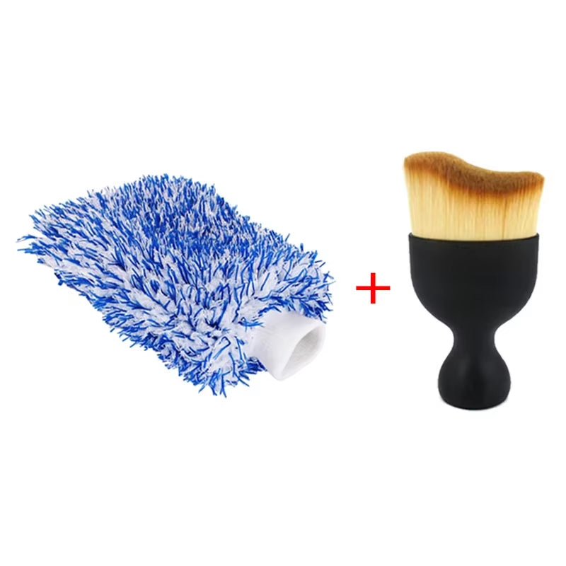Plush Car Wash Mitt Microfiber Thick Car Cleaning Mitts Auto Car Wash Accessories Car Cleaning Tools Dusting Gloves
