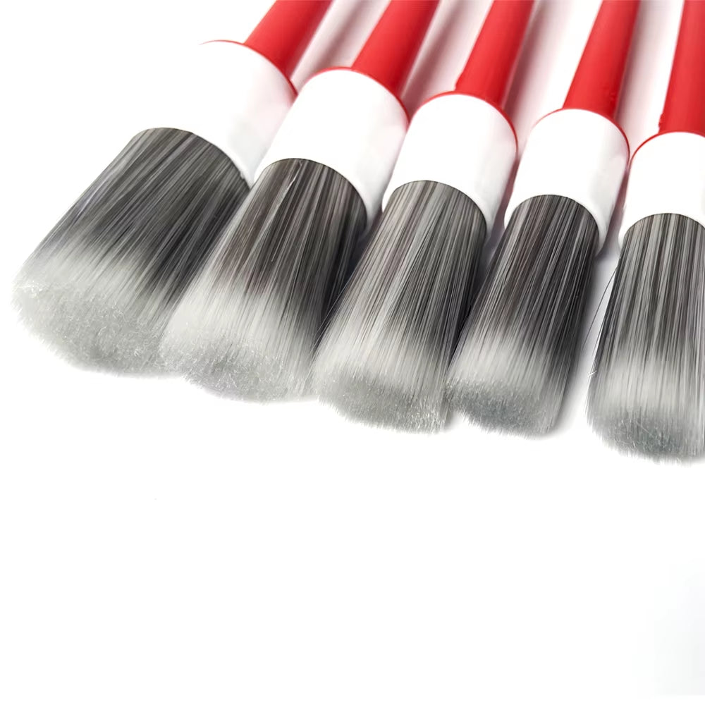 Detailingking 5Pcs/Set Car Cleaning Brush Deep Clean Hard-Bristle Detailing Brush Car Cleaning Tool