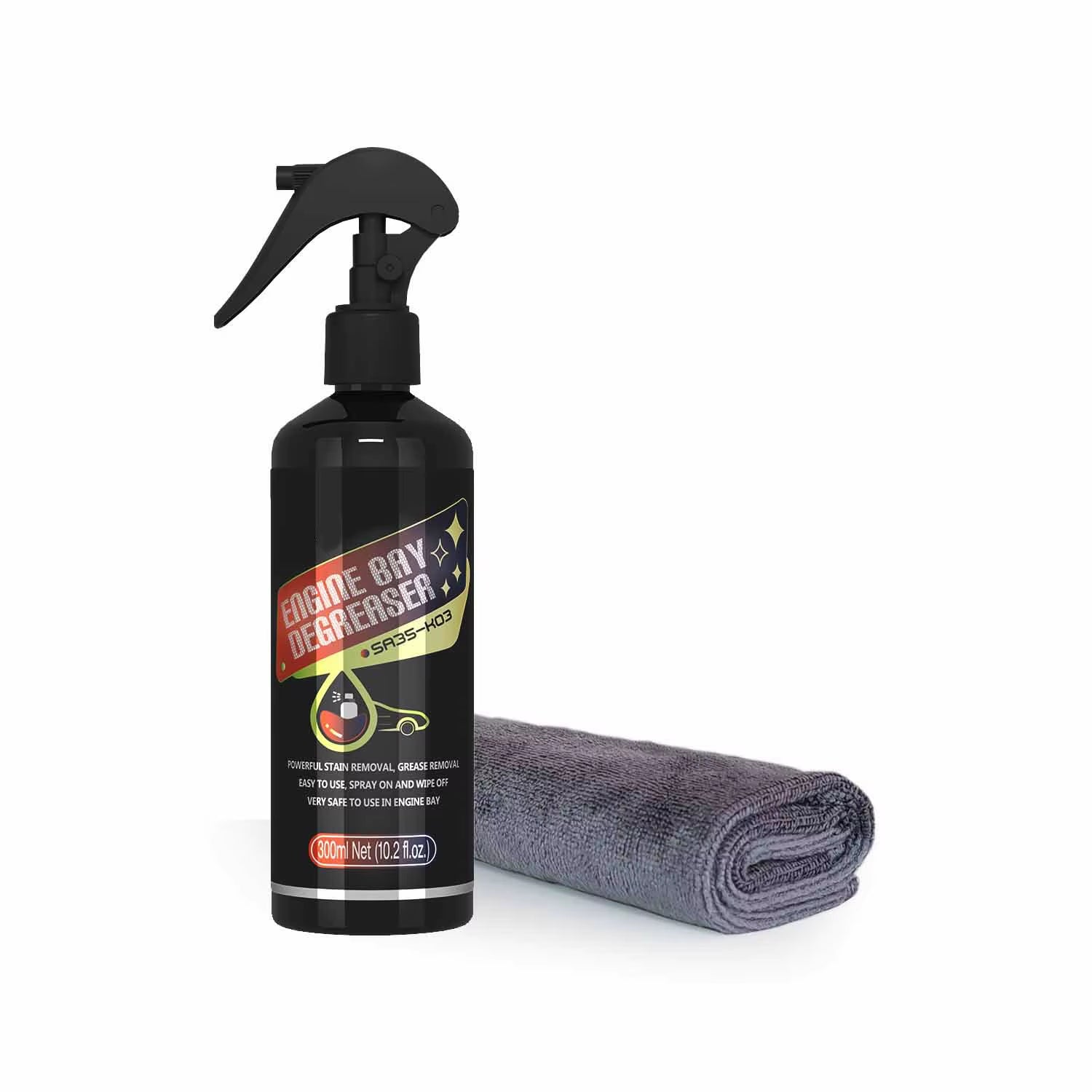 Engine Bay Cleaner Powerful Decontamination for Car Engine Compartment Deep Degreasing Remover Heavy Oil Dust Clean Spray