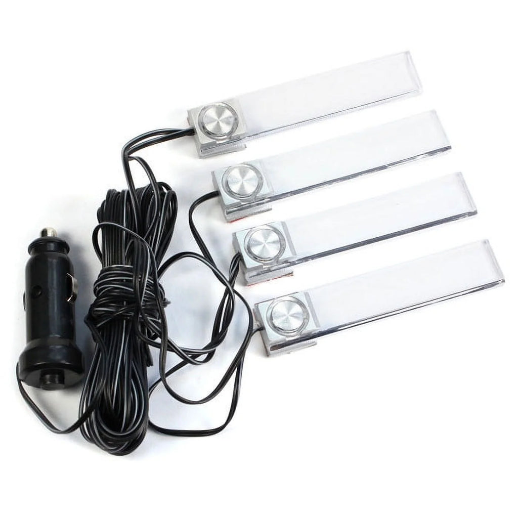 12V 4 in 1 Car Charge LED Interior Floor Decorative Light Lamp Blue