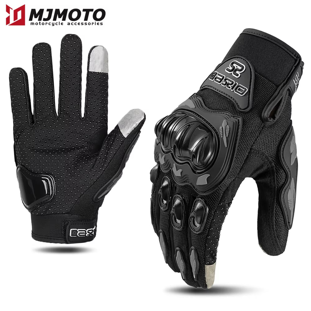 Ummer Breathable Full Finger Motorcycle Gloves Non-Slip Wear-Resistant Motocross Racing Gloves Touch Screen Moto Biker Gloves