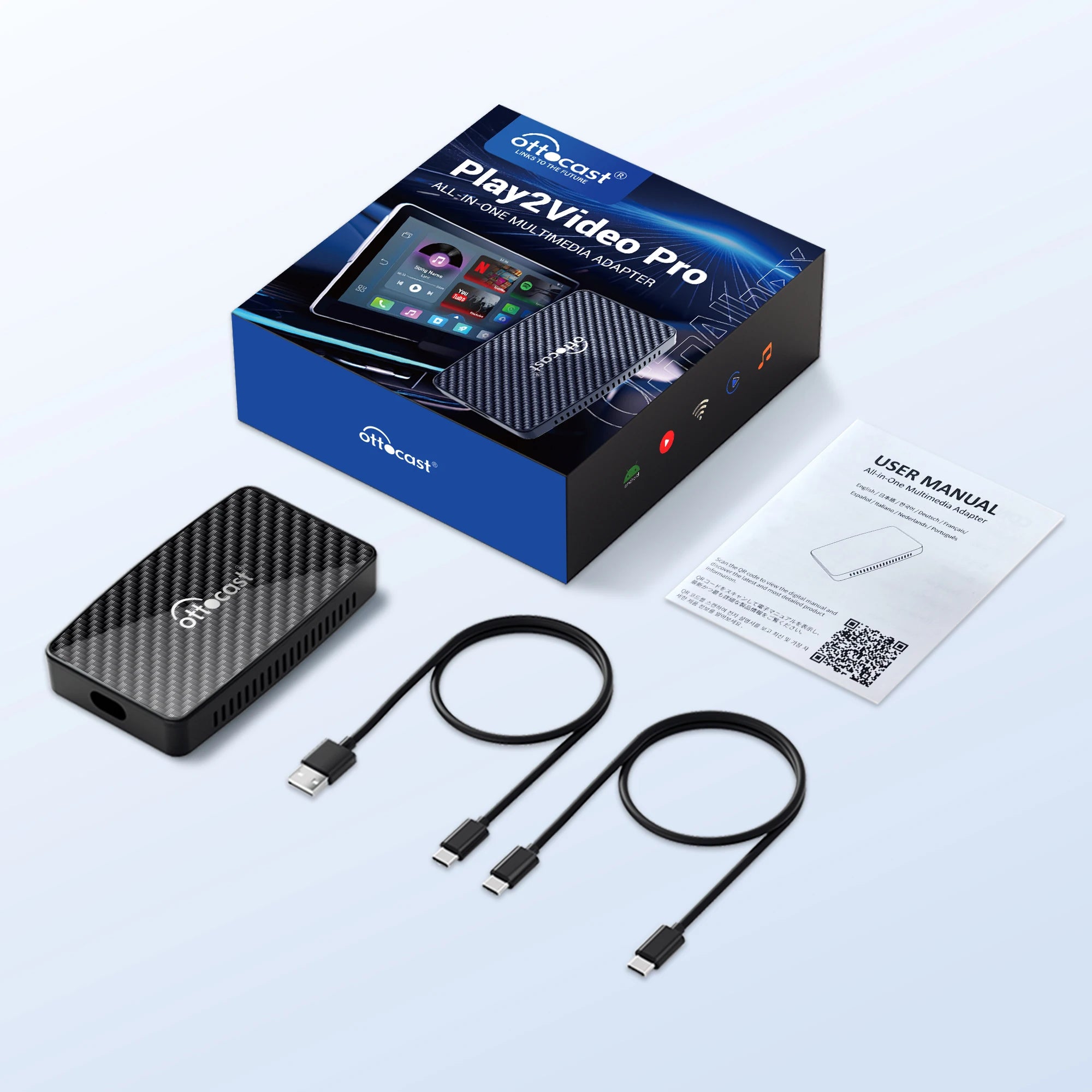 Play2Video Pro Wireless Carplay Android Auto Adapter Built in Youtube Netflix IPTV Tiktokcar Accessories for Kia Toyota