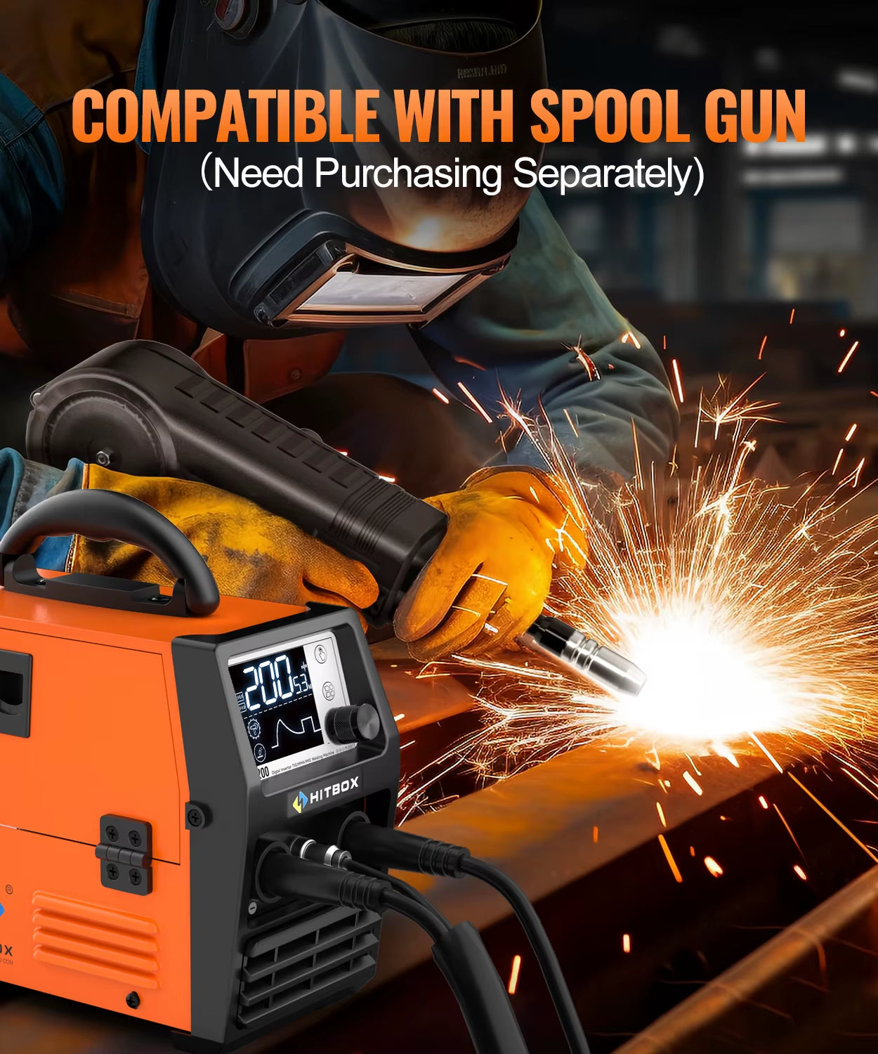 3 In1 MIG Welding Machine HIM200 Gas Shielded Single Voltage 110/220V Mma/Lift TIG/MIG Gasless Welder Soldering Inverter