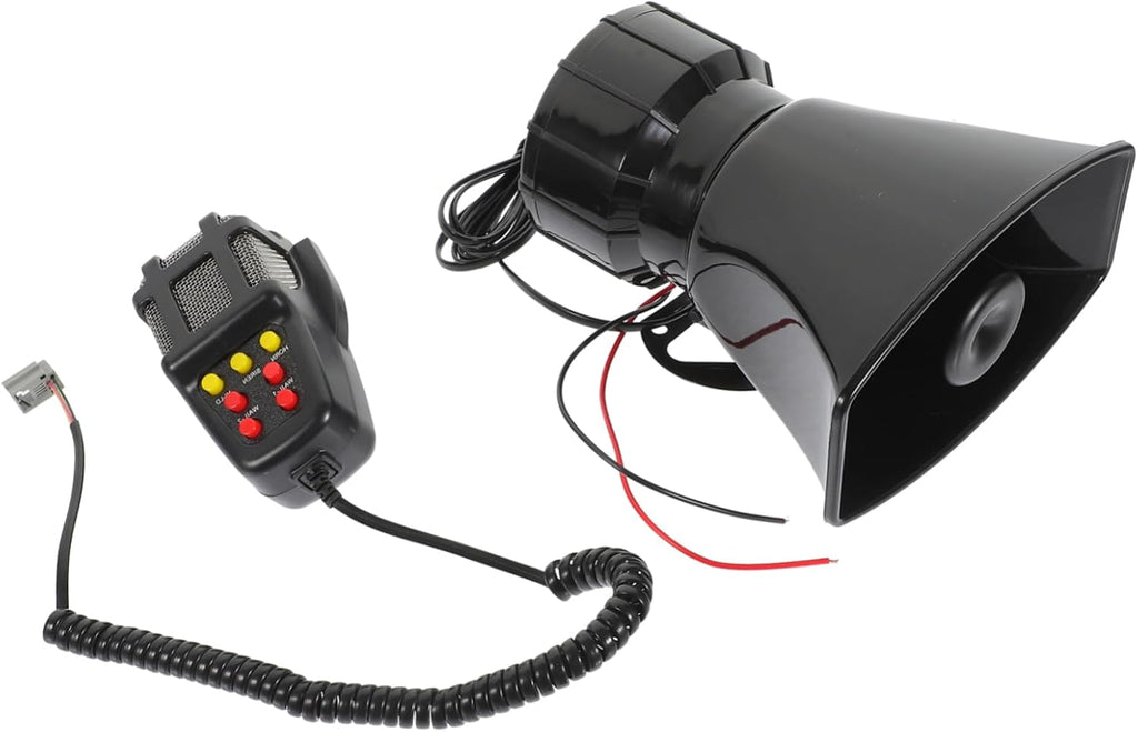 1Set Tone Car Alarm Horn Remote Control Square Mouth Design for Loud Sound Diffusion Easy Installation Suitable for Cars Trucks and Emergency Use