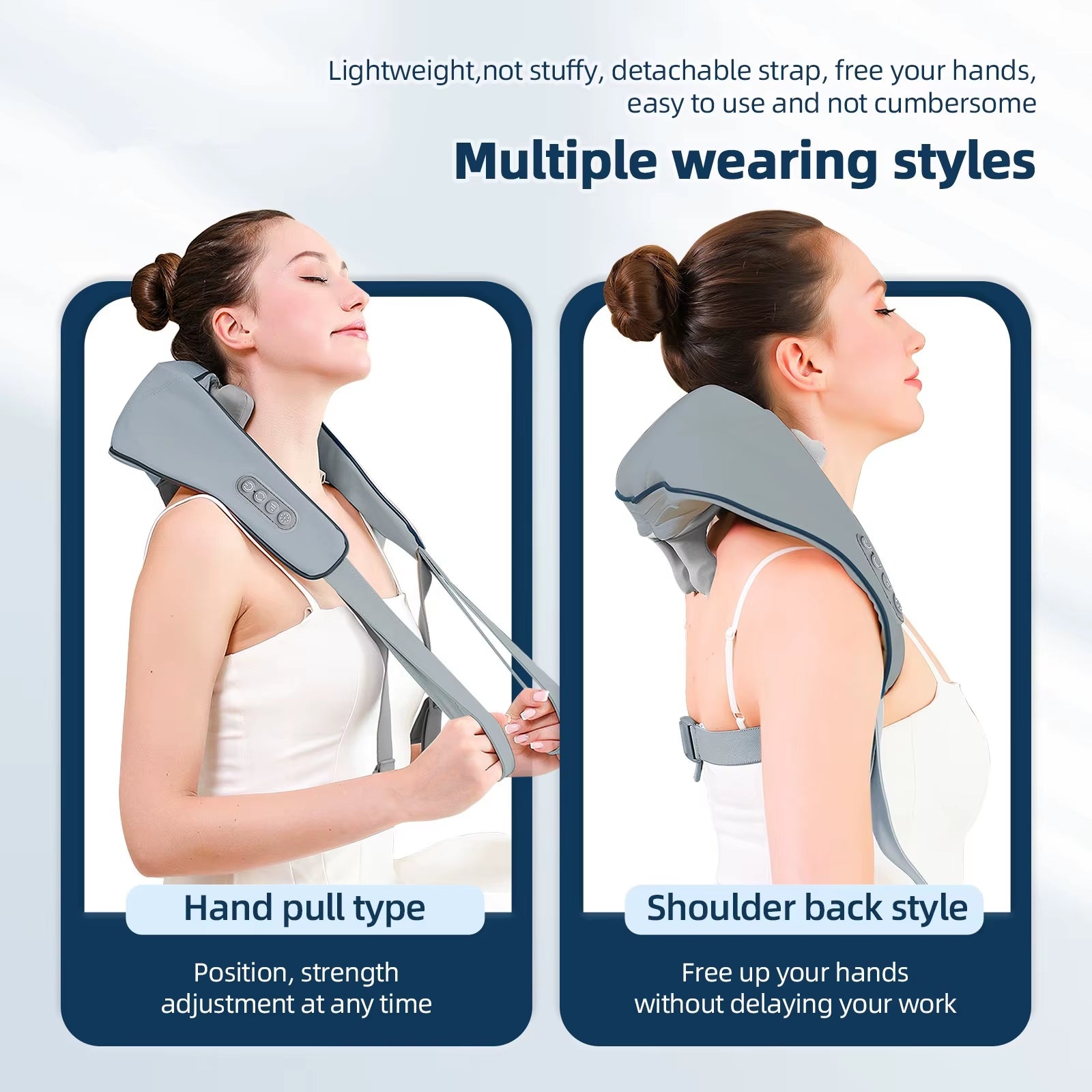 26W Neck and Shoulder Massager Wireless Shoulder and Back Kneading Massage Shawl Trapezius Neck Cervical Masajeador