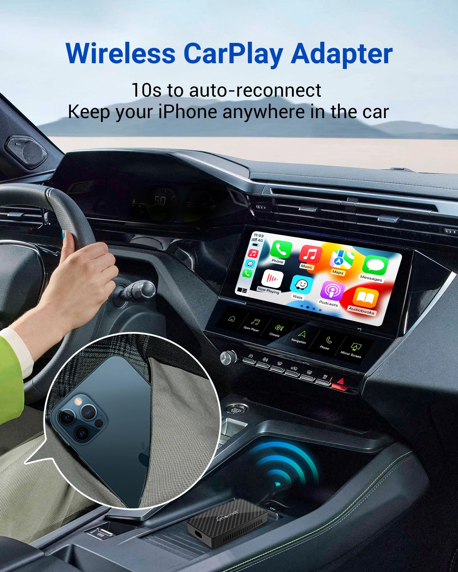 Play2Video Pro Wireless Carplay Android Auto Adapter Built in Youtube Netflix IPTV Tiktokcar Accessories for Kia Toyota