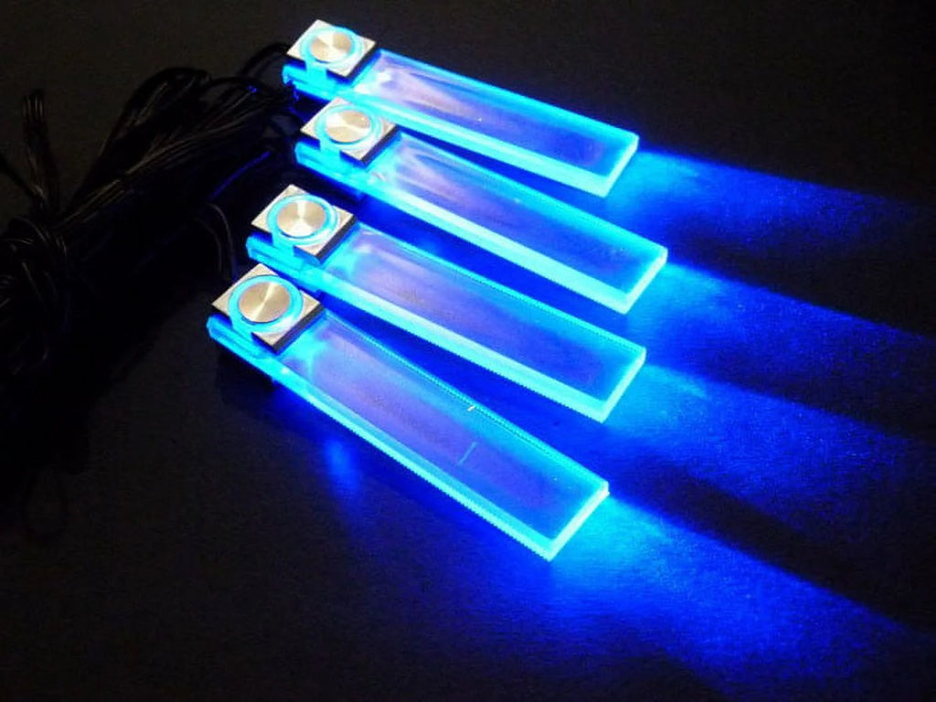 12V 4 in 1 Car Charge LED Interior Floor Decorative Light Lamp Blue