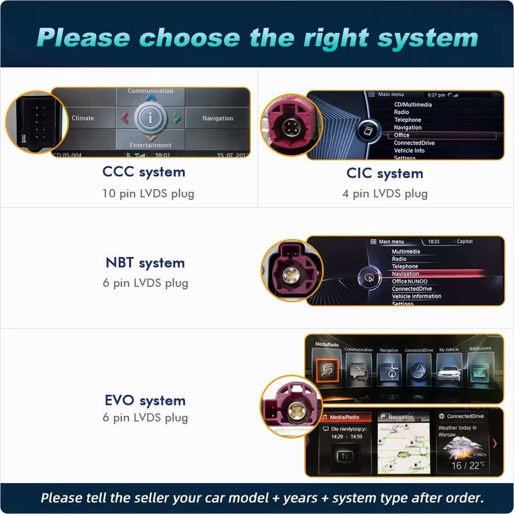 12.3 Android Auto Carplay Screen for BMW X5 E70 X6 E71 E72 GPS Car Radio Multimedia Player Navigation Stereo Car Play Monitor