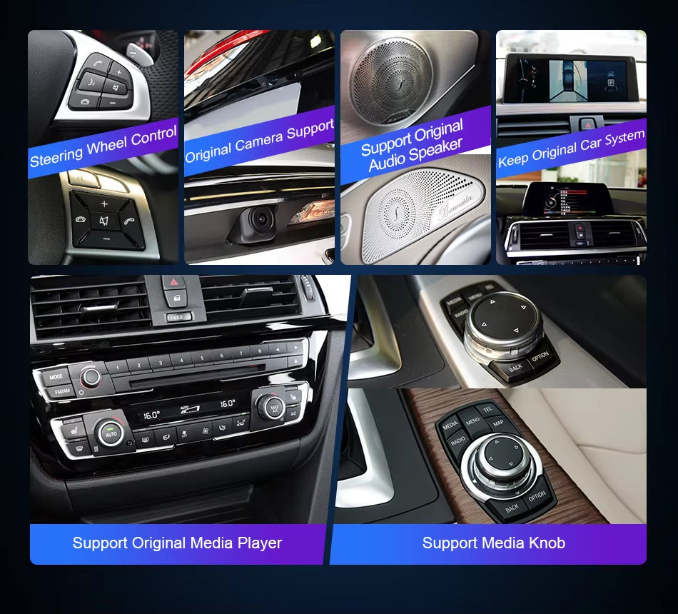 12.3 Android Auto Carplay Screen for BMW X5 E70 X6 E71 E72 GPS Car Radio Multimedia Player Navigation Stereo Car Play Monitor