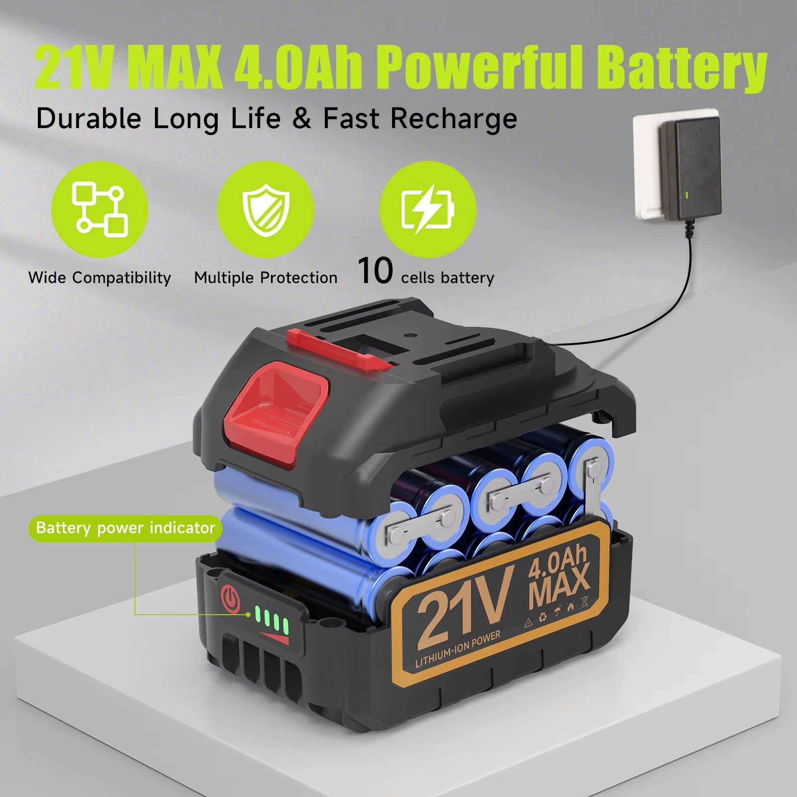 12V Cordless Electric Car Jack 5 Ton Electric Hydraulic Jack 155-530Mm Lifting Jack with Electric Wrench and 21V Battery