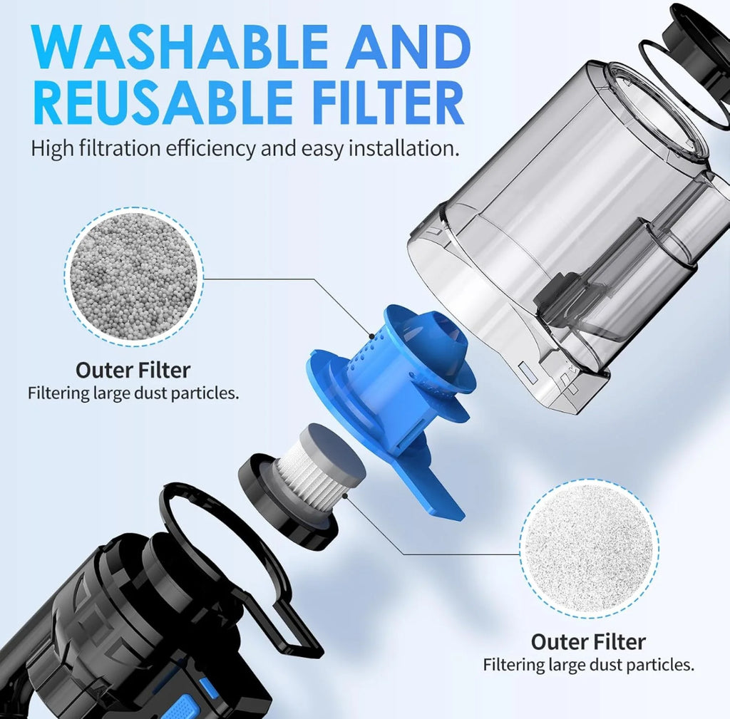 17Pcs Car Detailing Kit Interior Cleaner, Car Interior Cleaning Kit with Handheld Car Vacuum, Car Detailing Brushes, Windshield Cleaning Tool, Car Cleaning Supplies, Car Accessories for Men, Women