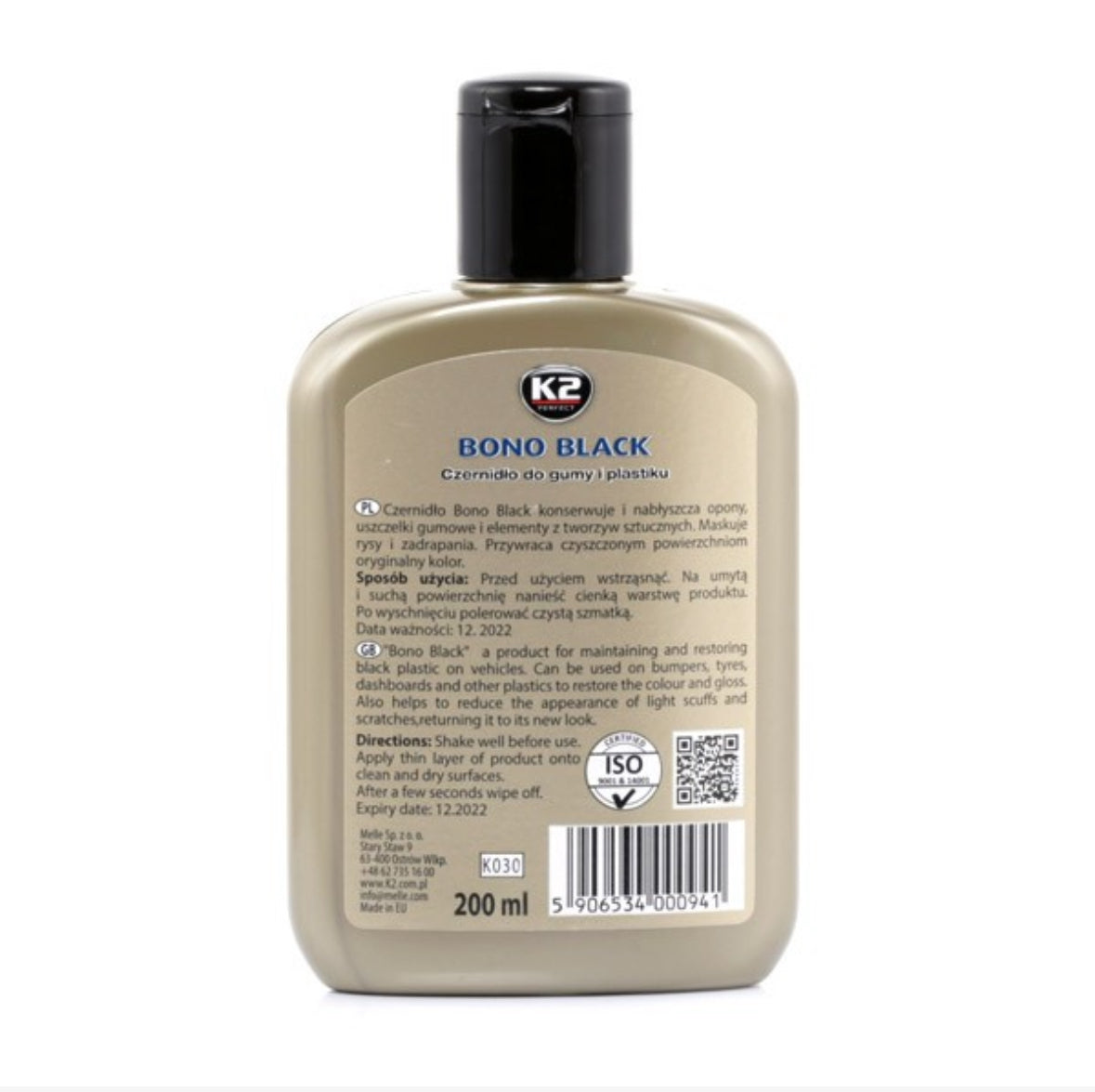 K2 Perfect Bono Black – Plastic & Rubber Restorer