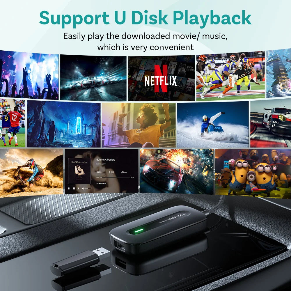 Express Play2Video Ultra Wireless Carplay Android Auto Adapter Built in Youtube Netflix IPTV Car Accessories for Toyota