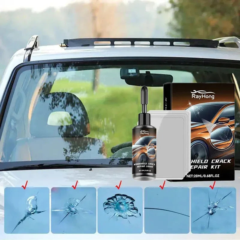 Windshield Crack Repair Fluid,Car Window Repair Resin Kit,Glass Scratch Repair Tool,Glass Curing Adhesive,Crack Maintenance Tool