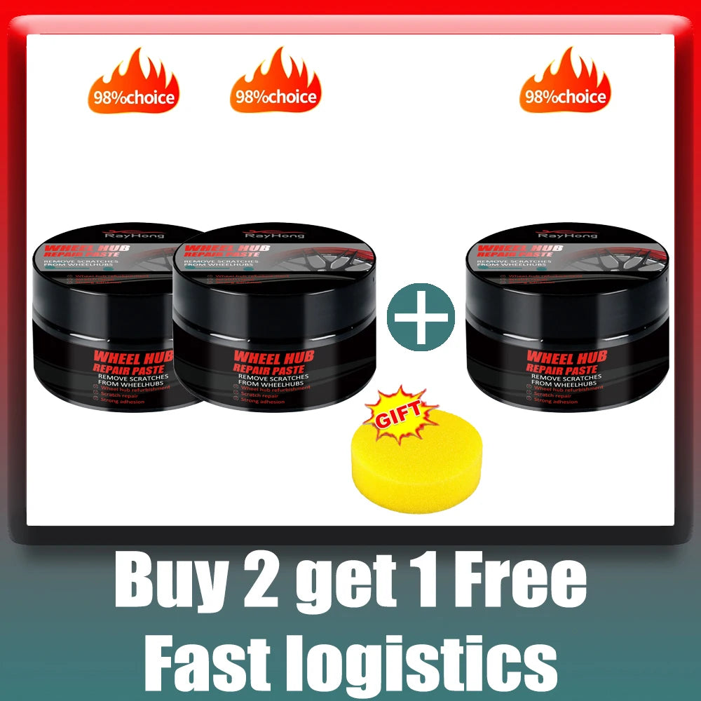 Car Wheel Rim Scratch Refurbishment Paste, Tire Rim Scratch Paint Repair Paste - Black and White Silver Aluminum Alloy Rim