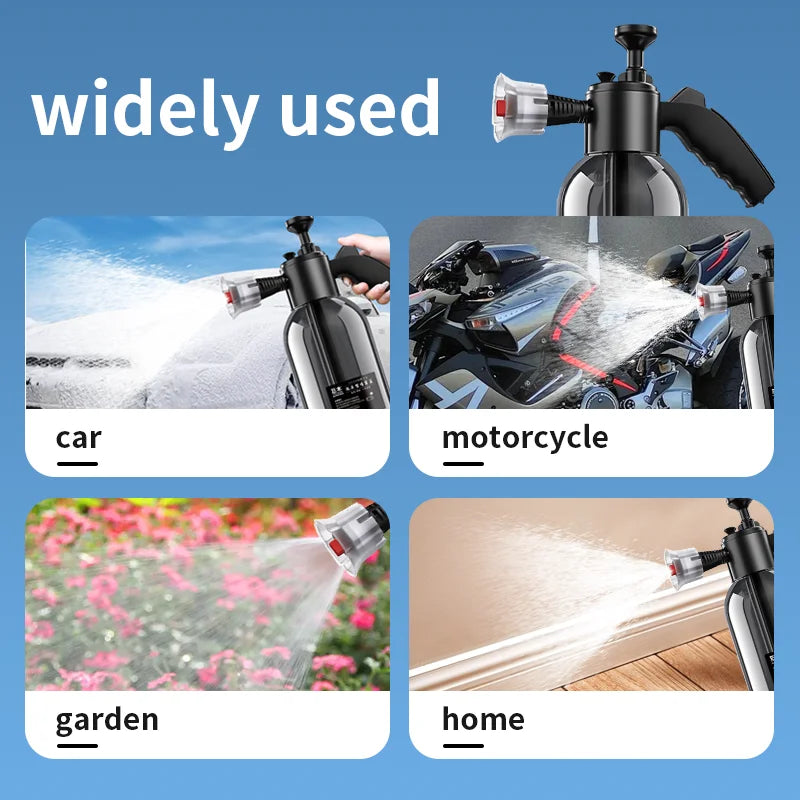Foam Spray 2L High Pressure Hand Pump Water Can Car Cleaning Foam Lance Spray Bottle for Auto Home Garden Car Cleaning Tools