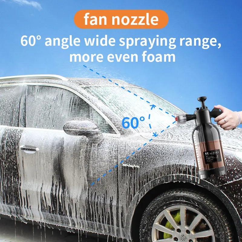 Foam Spray 2L High Pressure Hand Pump Water Can Car Cleaning Foam Lance Spray Bottle for Auto Home Garden Car Cleaning Tools