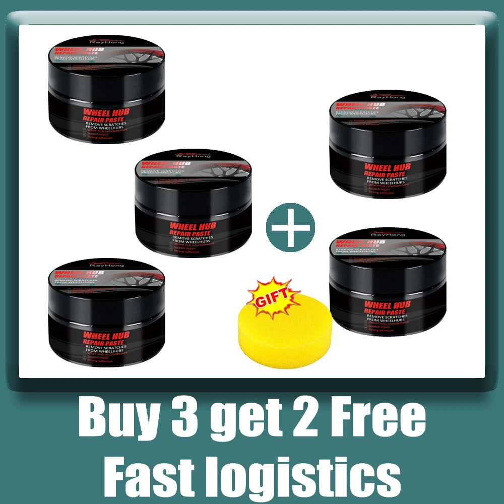 Car Wheel Rim Scratch Refurbishment Paste, Tire Rim Scratch Paint Repair Paste - Black and White Silver Aluminum Alloy Rim