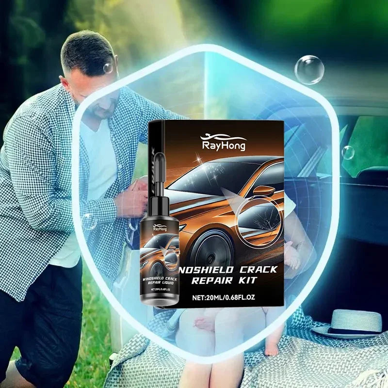 Windshield Crack Repair Fluid,Car Window Repair Resin Kit,Glass Scratch Repair Tool,Glass Curing Adhesive,Crack Maintenance Tool