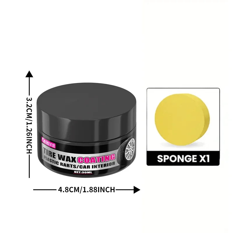 Black Coating Paste for Plastic and Rubber Repair -General Motors Tire Interior Repair Wax,Multi-Purpose Car Care,Lasting Polish