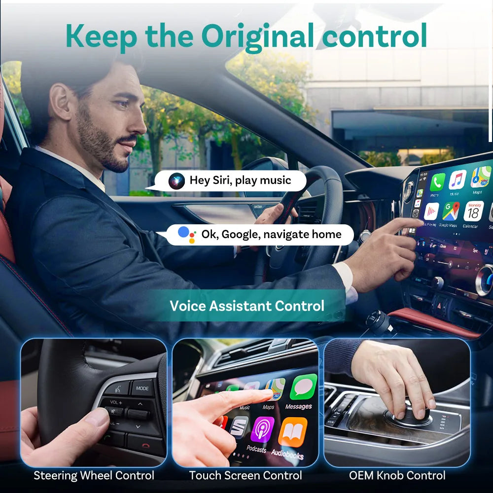 Express Play2Video Ultra Wireless Carplay Android Auto Adapter Built in Youtube Netflix IPTV Car Accessories for Toyota