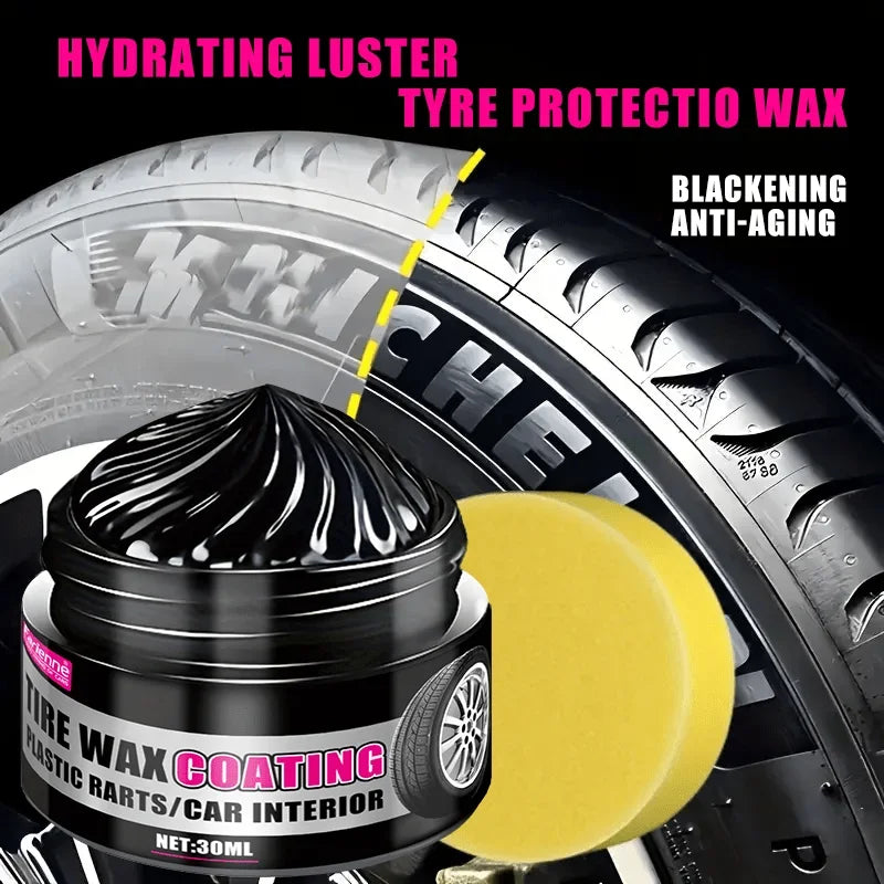 Black Coating Paste for Plastic and Rubber Repair -General Motors Tire Interior Repair Wax,Multi-Purpose Car Care,Lasting Polish