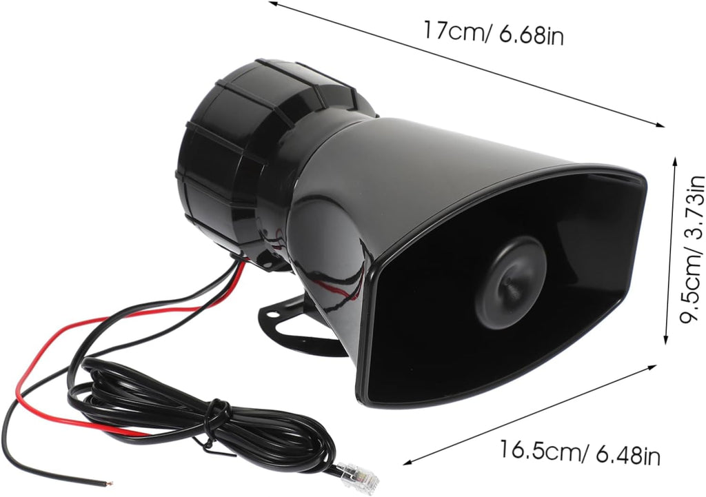 1Set Tone Car Alarm Horn Remote Control Square Mouth Design for Loud Sound Diffusion Easy Installation Suitable for Cars Trucks and Emergency Use