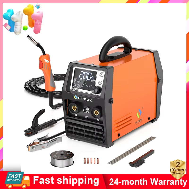 3 In1 MIG Welding Machine HIM200 Gas Shielded Single Voltage 110/220V Mma/Lift TIG/MIG Gasless Welder Soldering Inverter