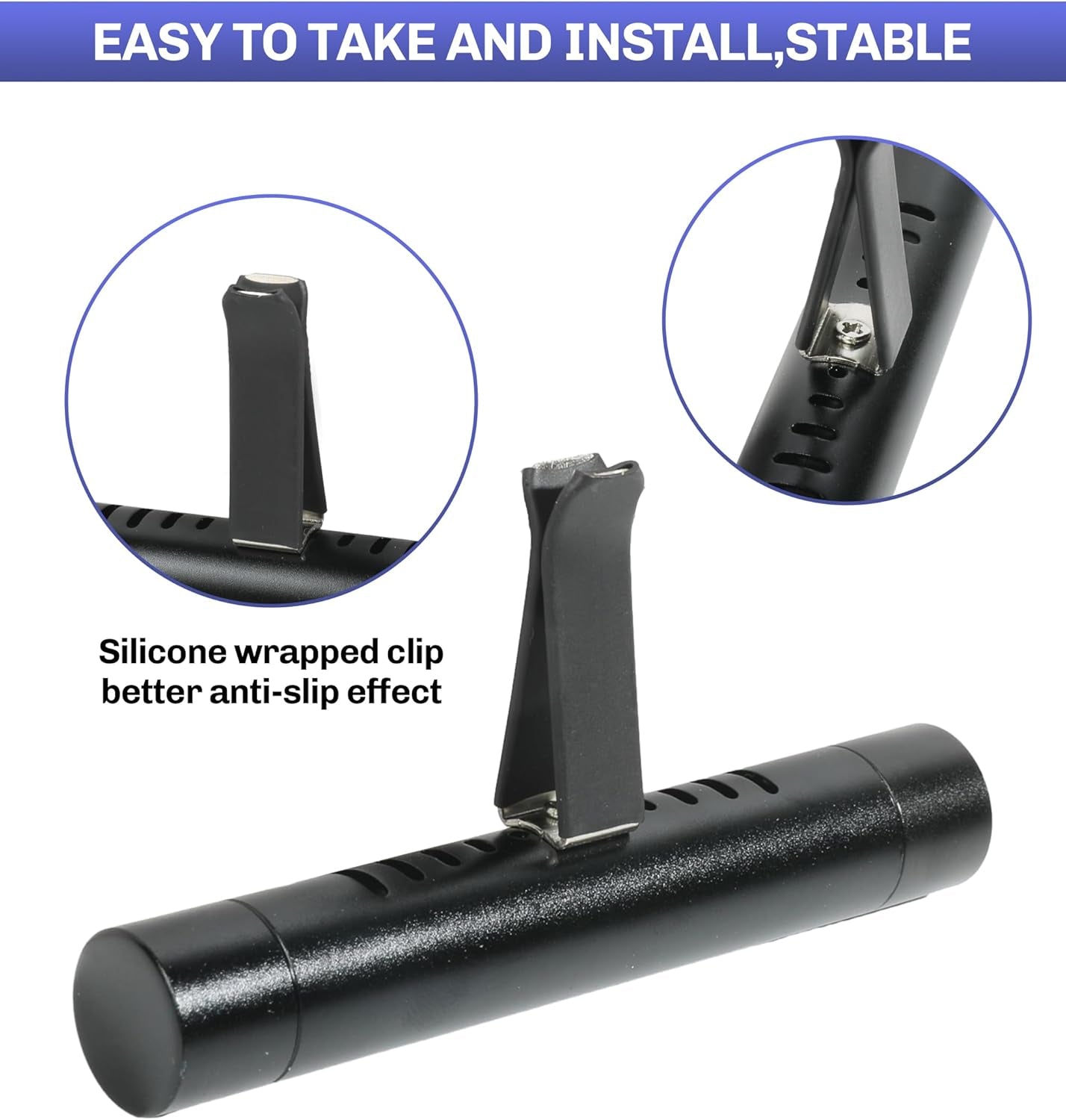 Car Air Freshener,Car Fresheners,Car Diffuser Vent Clip,Car Accessories Car Air Freshener Diffuser Vent Clips,Car Diffuser Set Automotive Fragrance Decoration,For Car, Black, 1366XXBCFKJ001