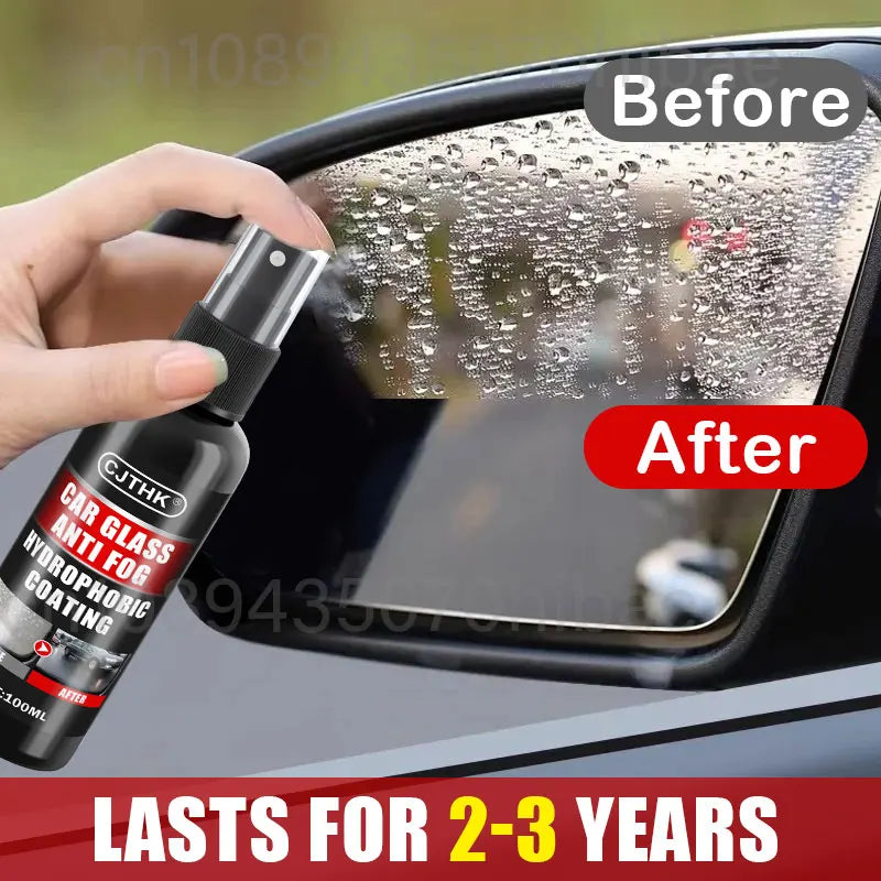 Car Glass Anti-Rain Water Spray Repellent Nano Coating Hydrophobic Waterproof Agent Oil Film Removing Auto Glass Film Agent