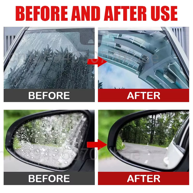 Car Glass Anti-Rain Water Spray Repellent Nano Coating Hydrophobic Waterproof Agent Oil Film Removing Auto Glass Film Agent