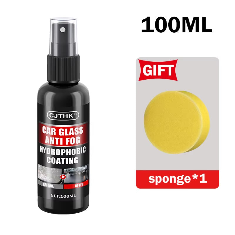 Car Glass Anti-Rain Water Spray Repellent Nano Coating Hydrophobic Waterproof Agent Oil Film Removing Auto Glass Film Agent